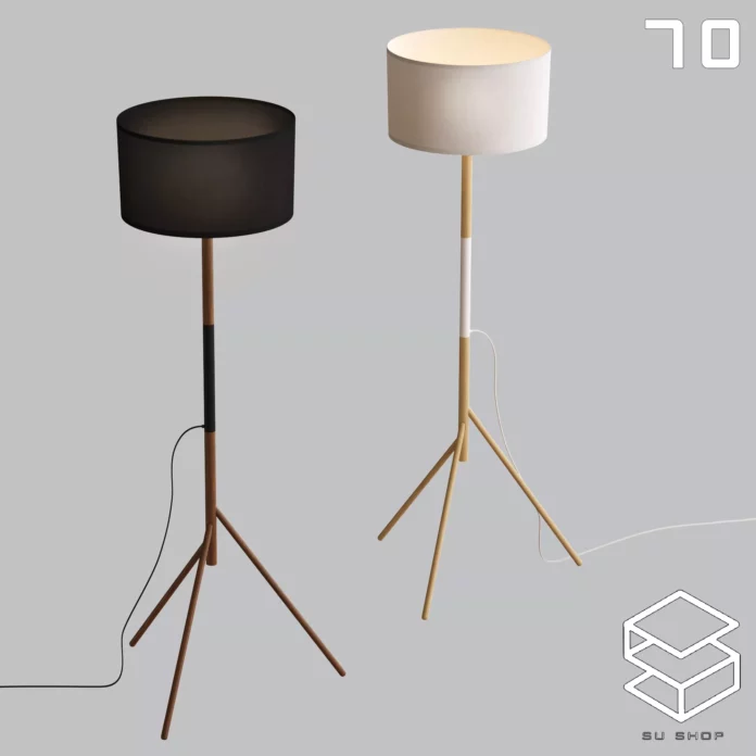 MODERN FLOOR LAMP - SKETCHUP 3D MODEL - VRAY OR ENSCAPE - ID07444