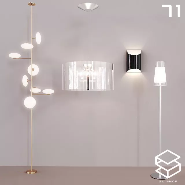 MODERN FLOOR LAMP - SKETCHUP 3D MODEL - VRAY OR ENSCAPE - ID07445
