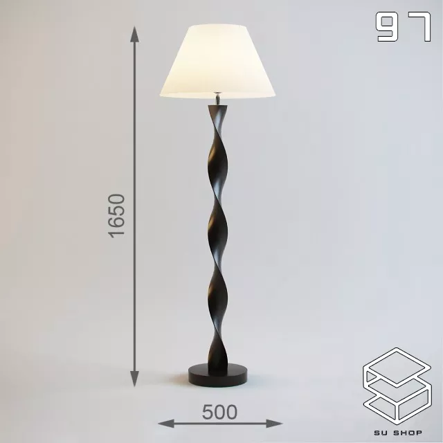 MODERN FLOOR LAMP - SKETCHUP 3D MODEL - VRAY OR ENSCAPE - ID07473