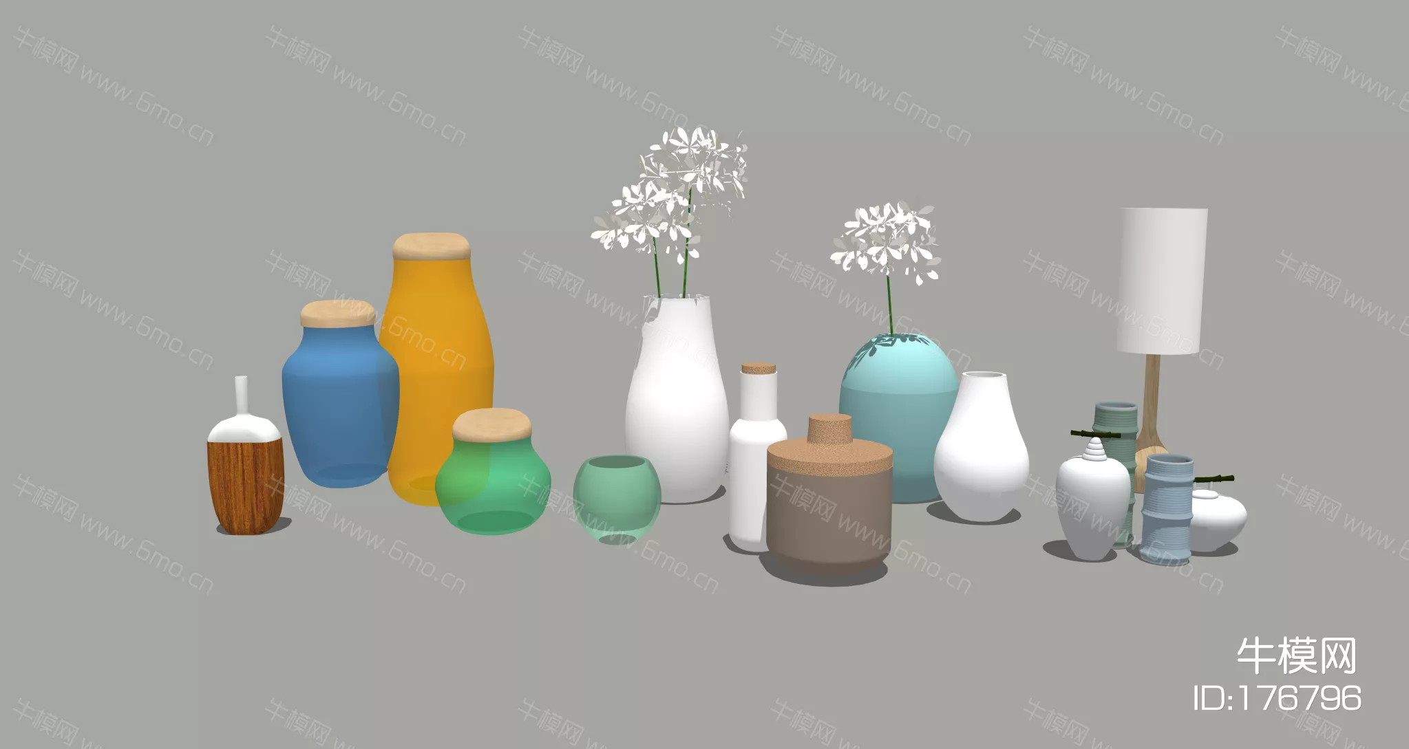 MODERN FLOWER VASE - SKETCHUP 3D MODEL - ENSCAPE - 176796