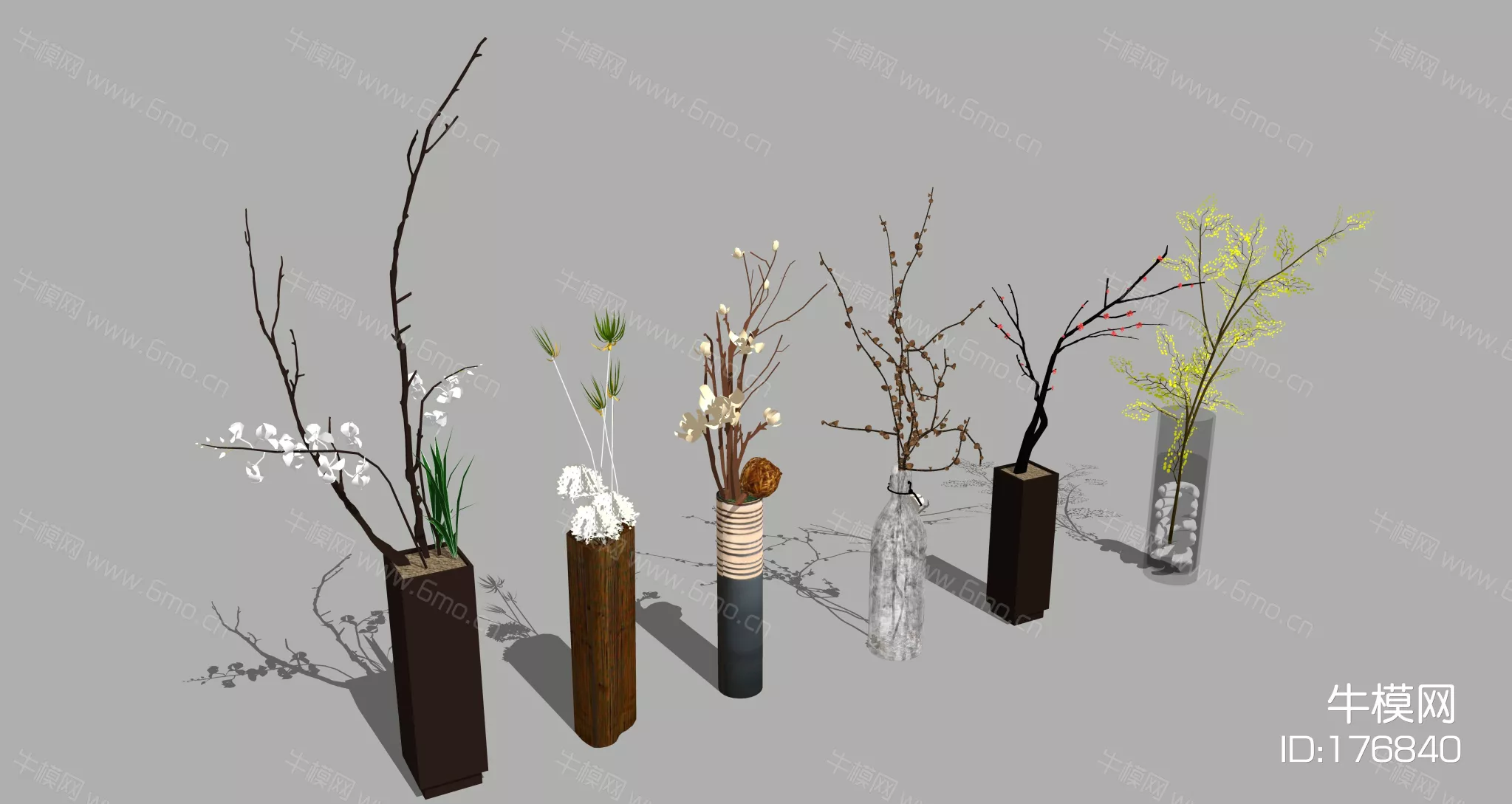 MODERN FLOWER VASE - SKETCHUP 3D MODEL - ENSCAPE - 176840