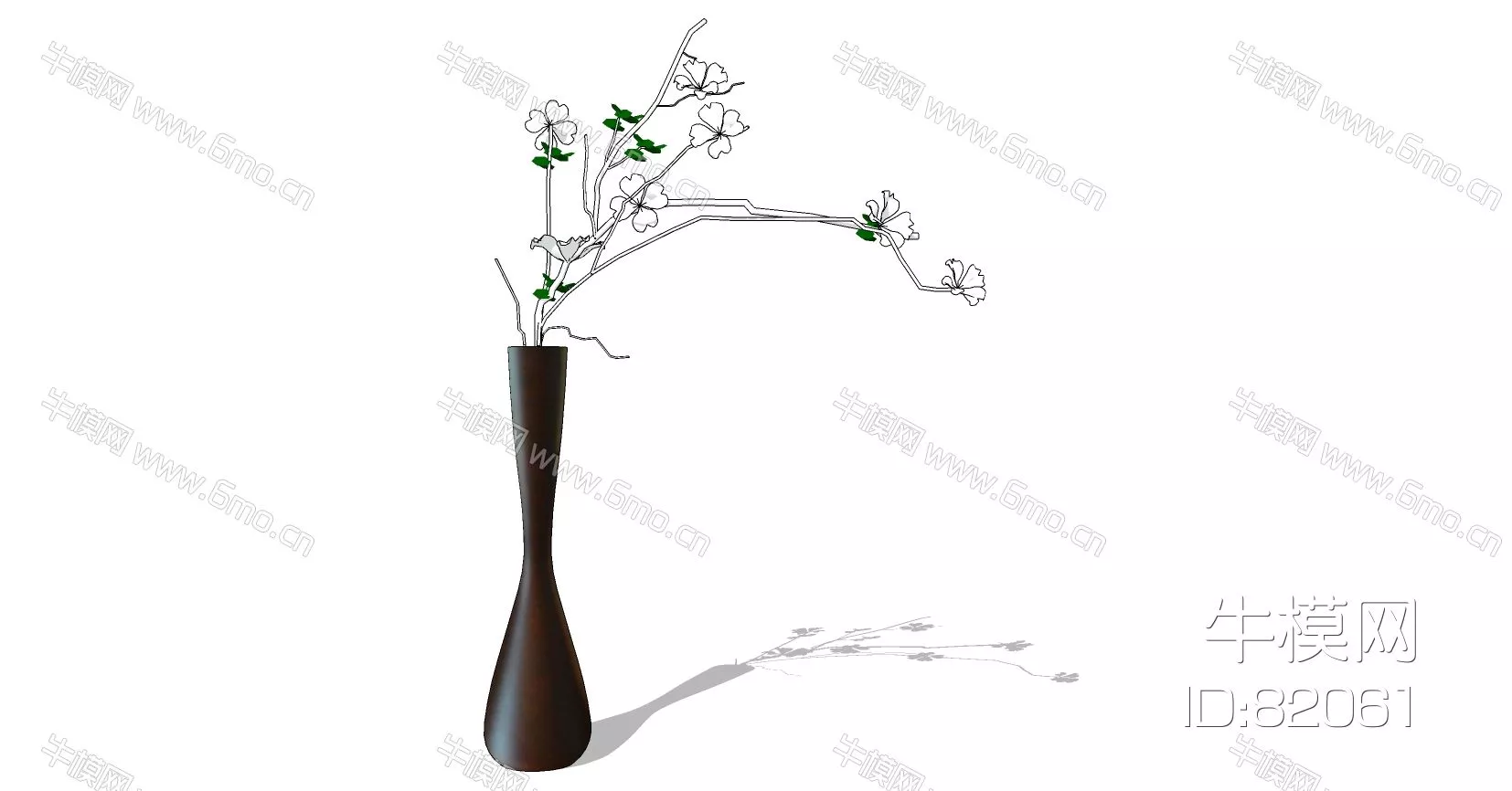 MODERN FLOWER VASE - SKETCHUP 3D MODEL - ENSCAPE - 82061