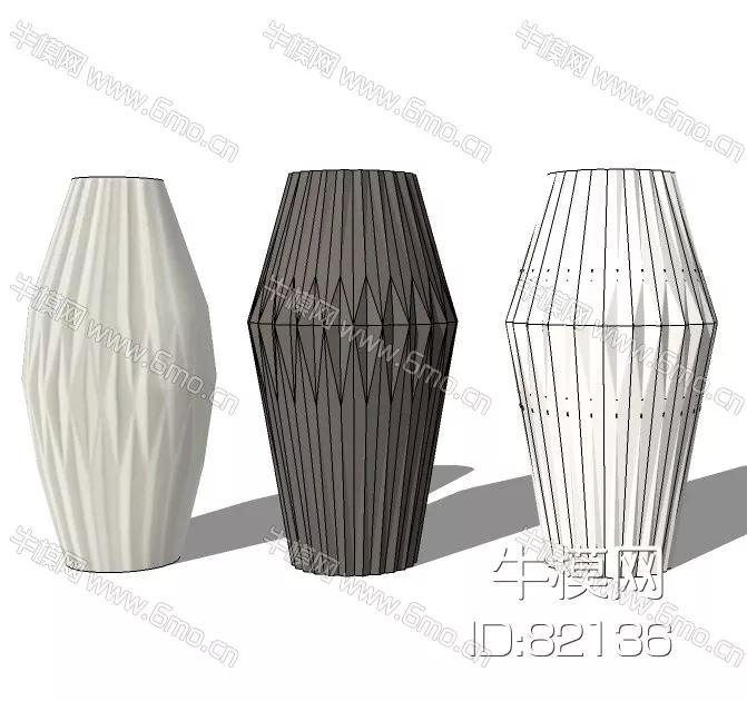 MODERN FLOWER VASE - SKETCHUP 3D MODEL - ENSCAPE - 82136