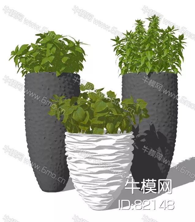 MODERN FLOWER VASE - SKETCHUP 3D MODEL - ENSCAPE - 82148