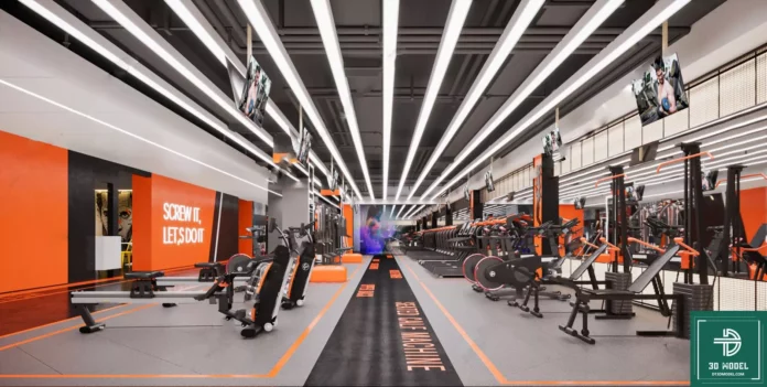 MODERN GYM - SKETCHUP 3D SCENE - VRAY OR ENSCAPE - ID07822