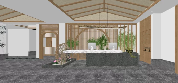 MODERN HOMESTAY - SKETCHUP 3D SCENE - VRAY OR ENSCAPE - ID08056