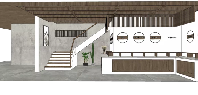 MODERN HOMESTAY - SKETCHUP 3D SCENE - VRAY OR ENSCAPE - ID08057