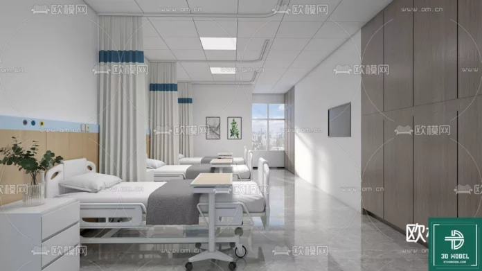 MODERN HOSPITAL - SKETCHUP 3D SCENE - VRAY OR ENSCAPE - ID08207