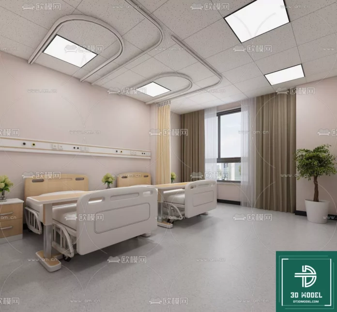 MODERN HOSPITAL - SKETCHUP 3D SCENE - VRAY OR ENSCAPE - ID08214