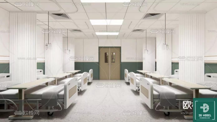 MODERN HOSPITAL - SKETCHUP 3D SCENE - VRAY OR ENSCAPE - ID08279