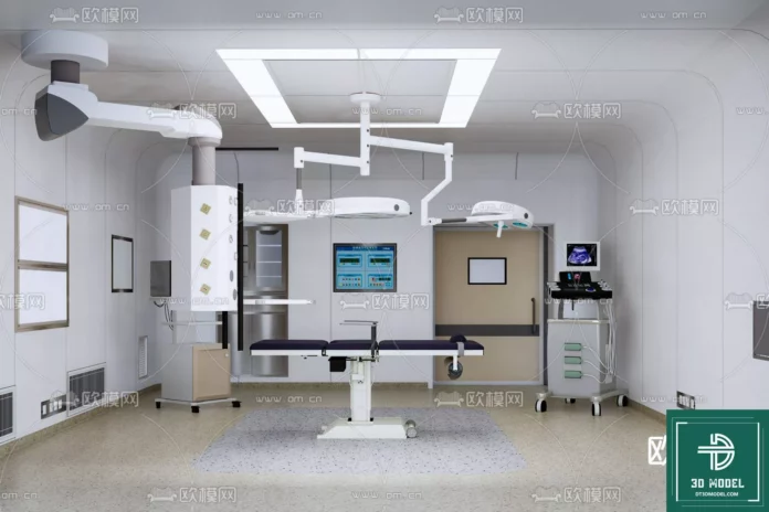 MODERN HOSPITAL - SKETCHUP 3D SCENE - VRAY OR ENSCAPE - ID08290