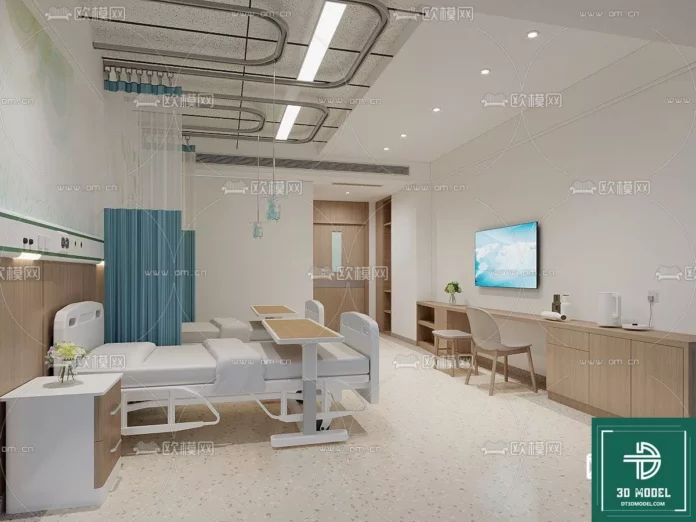 MODERN HOSPITAL - SKETCHUP 3D SCENE - VRAY OR ENSCAPE - ID08321