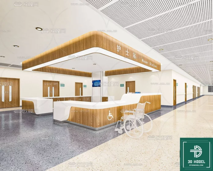 MODERN HOSPITAL - SKETCHUP 3D SCENE - VRAY OR ENSCAPE - ID08327