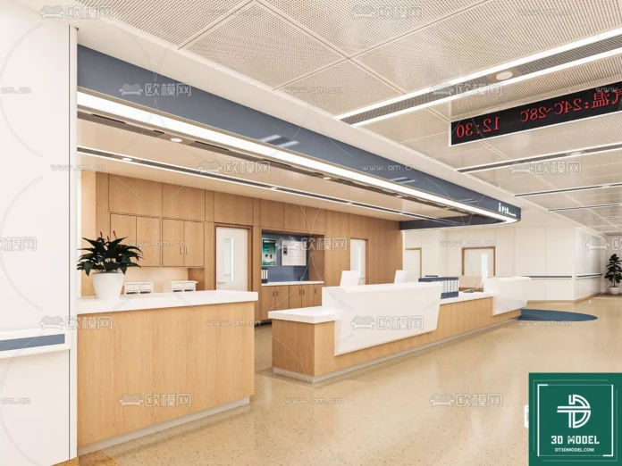 MODERN HOSPITAL - SKETCHUP 3D SCENE - VRAY OR ENSCAPE - ID08328