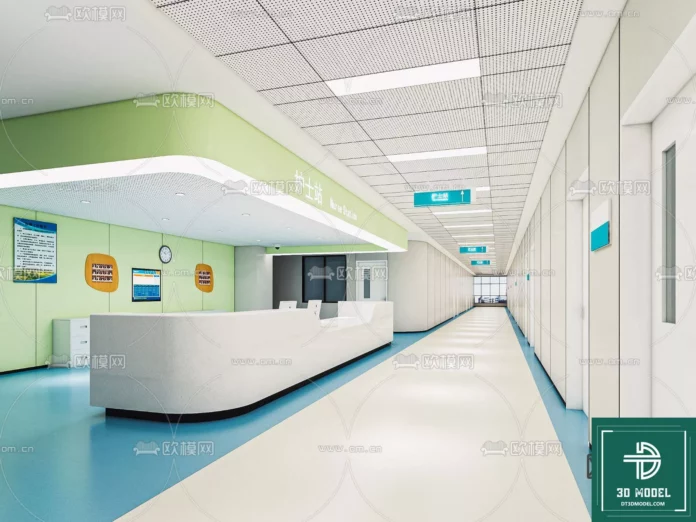 MODERN HOSPITAL - SKETCHUP 3D SCENE - VRAY OR ENSCAPE - ID08333