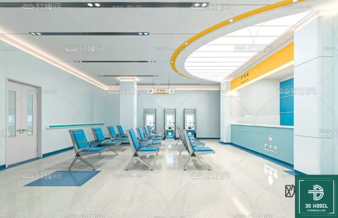 MODERN HOSPITAL - SKETCHUP 3D SCENE - VRAY OR ENSCAPE - ID08336