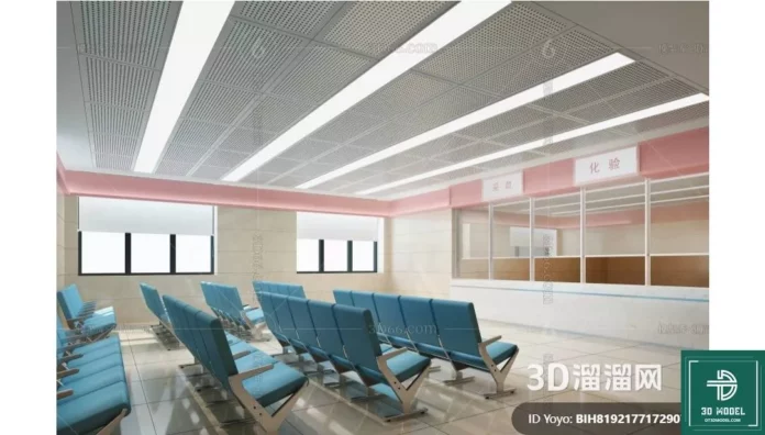 MODERN HOSPITAL - SKETCHUP 3D SCENE - VRAY OR ENSCAPE - ID08349