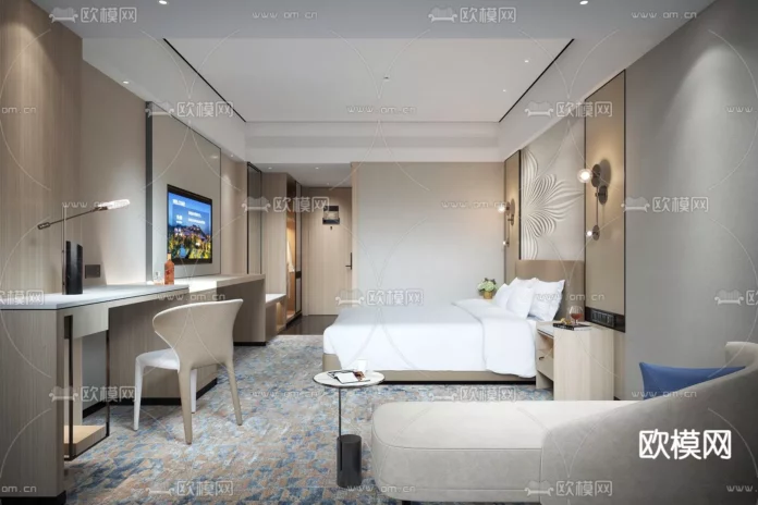 MODERN HOTEL INTERIOR - SKETCHUP 3D SCENE - ENSCAPE - ID08412