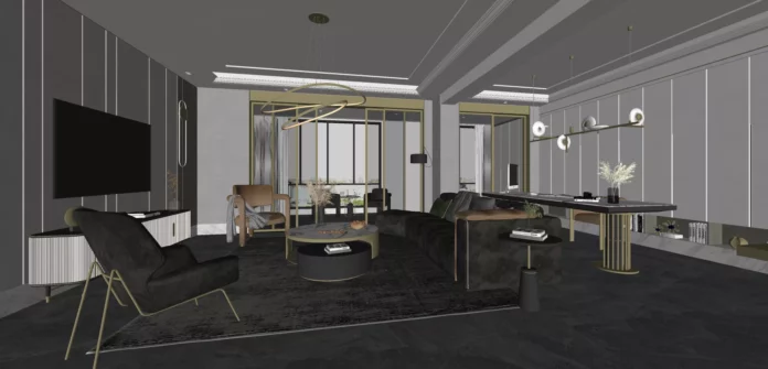 MODERN INTERIOR COLLECTION - SKETCHUP 3D SCENE - VRAY OR ENSCAPE - ID08469