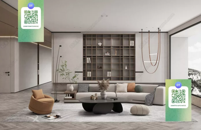 MODERN INTERIOR COLLECTION - SKETCHUP 3D SCENE - VRAY OR ENSCAPE - ID08515