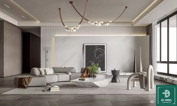 MODERN INTERIOR COLLECTION - SKETCHUP 3D SCENE - VRAY OR ENSCAPE - ID08554