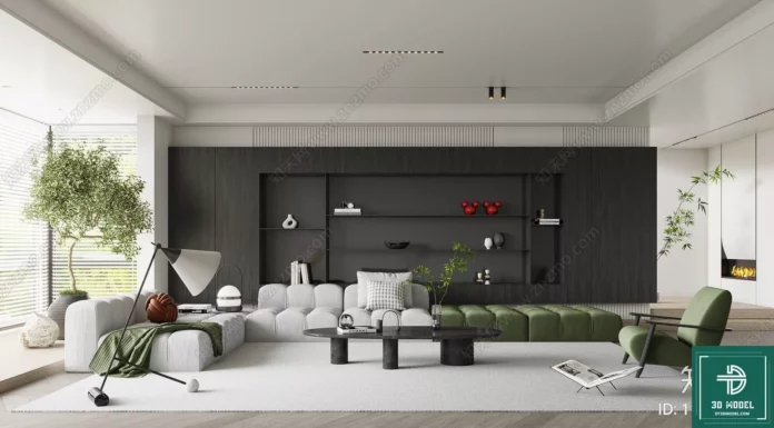 MODERN INTERIOR COLLECTION - SKETCHUP 3D SCENE - VRAY OR ENSCAPE - ID08775