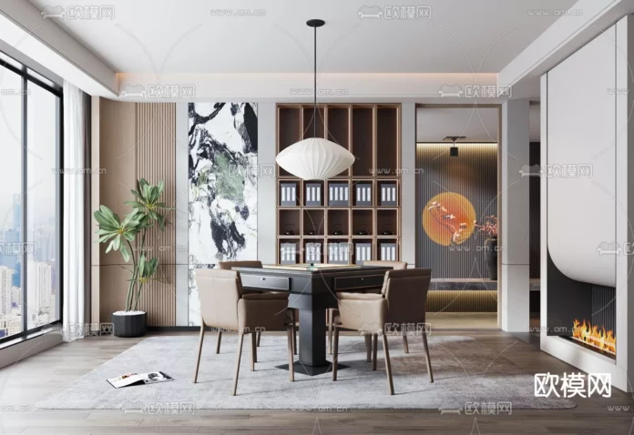 MODERN INTERIOR COLLECTION - SKETCHUP 3D SCENE - VRAY OR ENSCAPE - ID08907