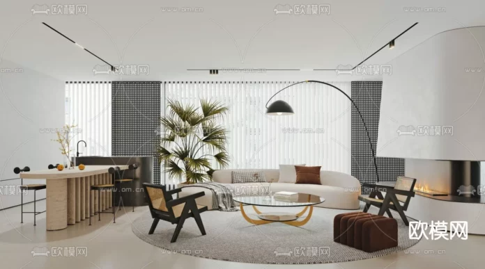 MODERN INTERIOR COLLECTION - SKETCHUP 3D SCENE - VRAY OR ENSCAPE - ID08940