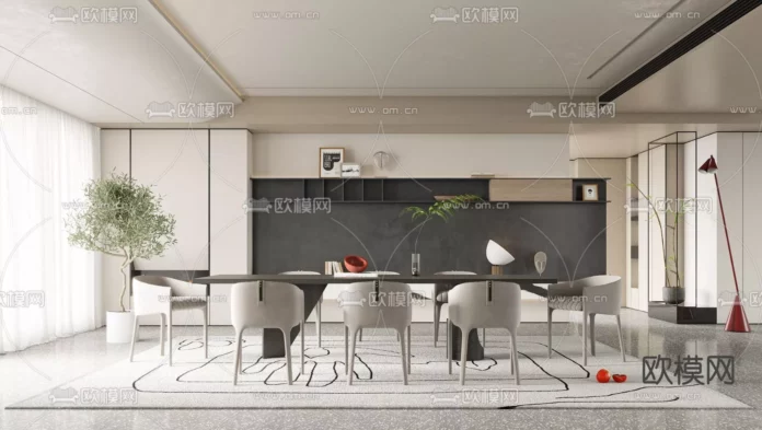 MODERN INTERIOR COLLECTION - SKETCHUP 3D SCENE - VRAY OR ENSCAPE - ID08985