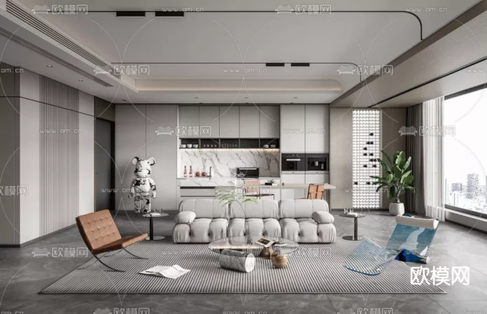 MODERN INTERIOR COLLECTION - SKETCHUP 3D SCENE - VRAY OR ENSCAPE - ID09154