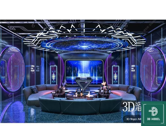 MODERN KARAOKE - SKETCHUP 3D SCENE - VRAY OR ENSCAPE - ID09378