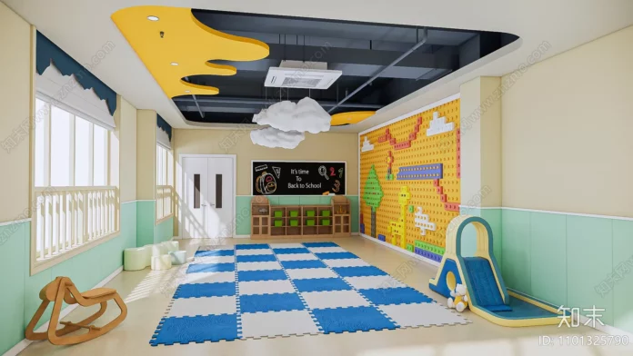 MODERN KINDERGARTEN - SKETCHUP 3D SCENE - VRAY OR ENSCAPE - ID09443