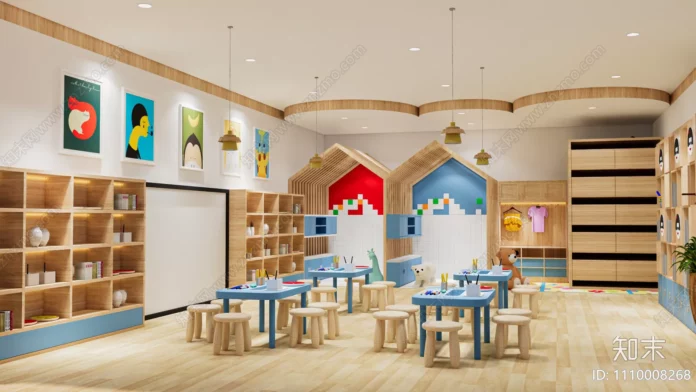 MODERN KINDERGARTEN - SKETCHUP 3D SCENE - VRAY OR ENSCAPE - ID09454