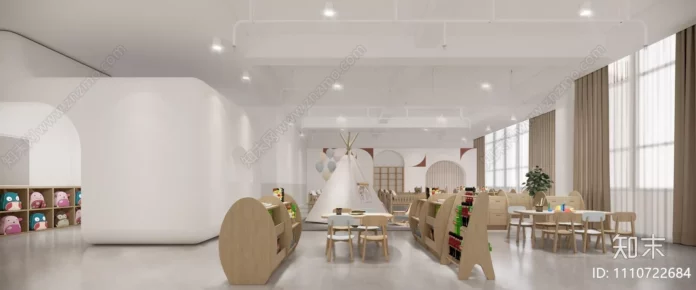 MODERN KINDERGARTEN - SKETCHUP 3D SCENE - VRAY OR ENSCAPE - ID09456