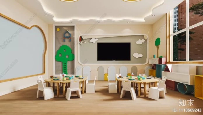 MODERN KINDERGARTEN - SKETCHUP 3D SCENE - VRAY OR ENSCAPE - ID09483