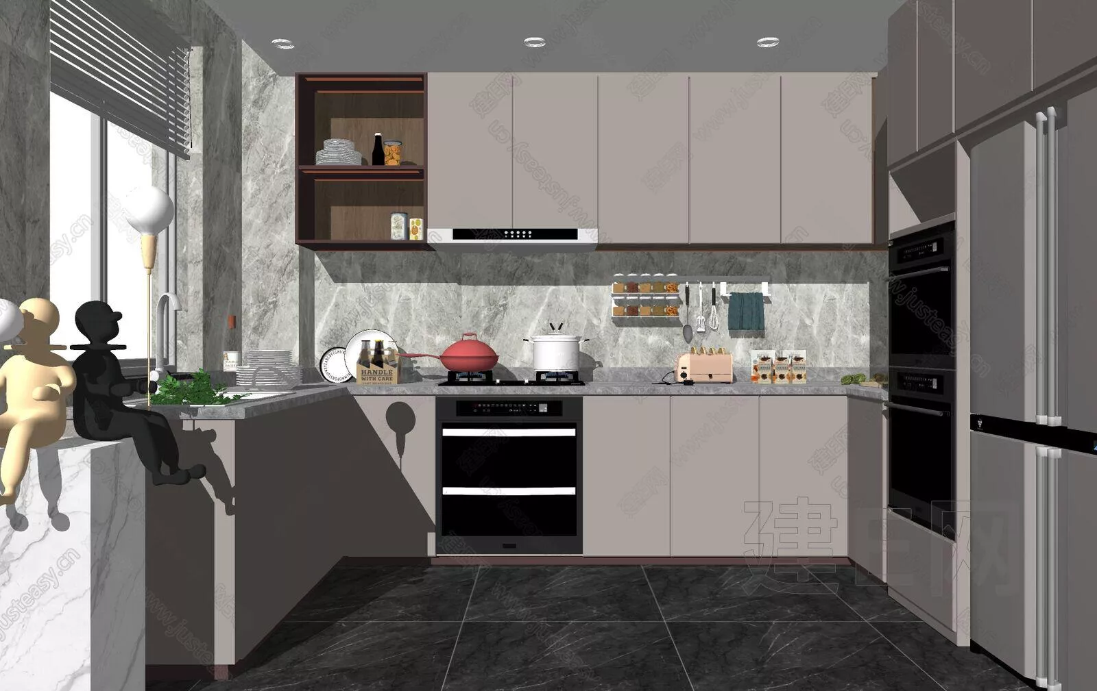 MODERN KITCHEN - SKETCHUP 3D SCENE - ENSCAPE - 116409625