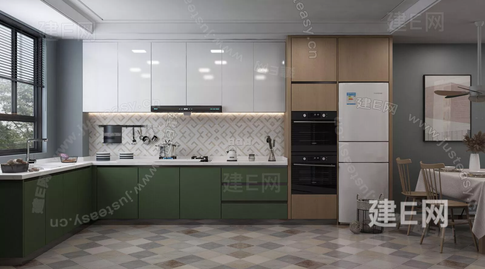 MODERN KITCHEN - SKETCHUP 3D SCENE - VRAY - 111756774