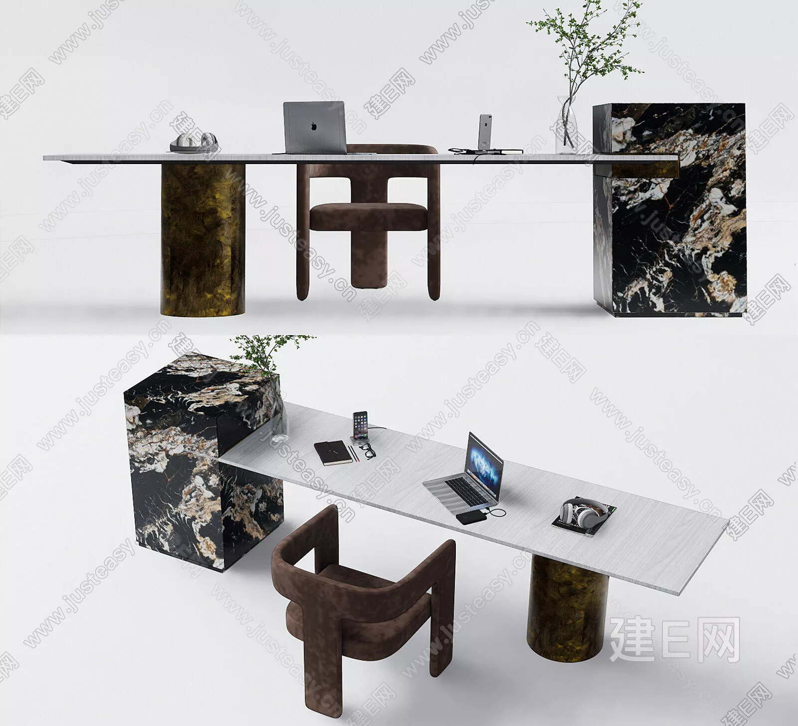 MODERN LEISURE TABLE SET - SKETCHUP 3D MODEL - ENSCAPE - 104482175