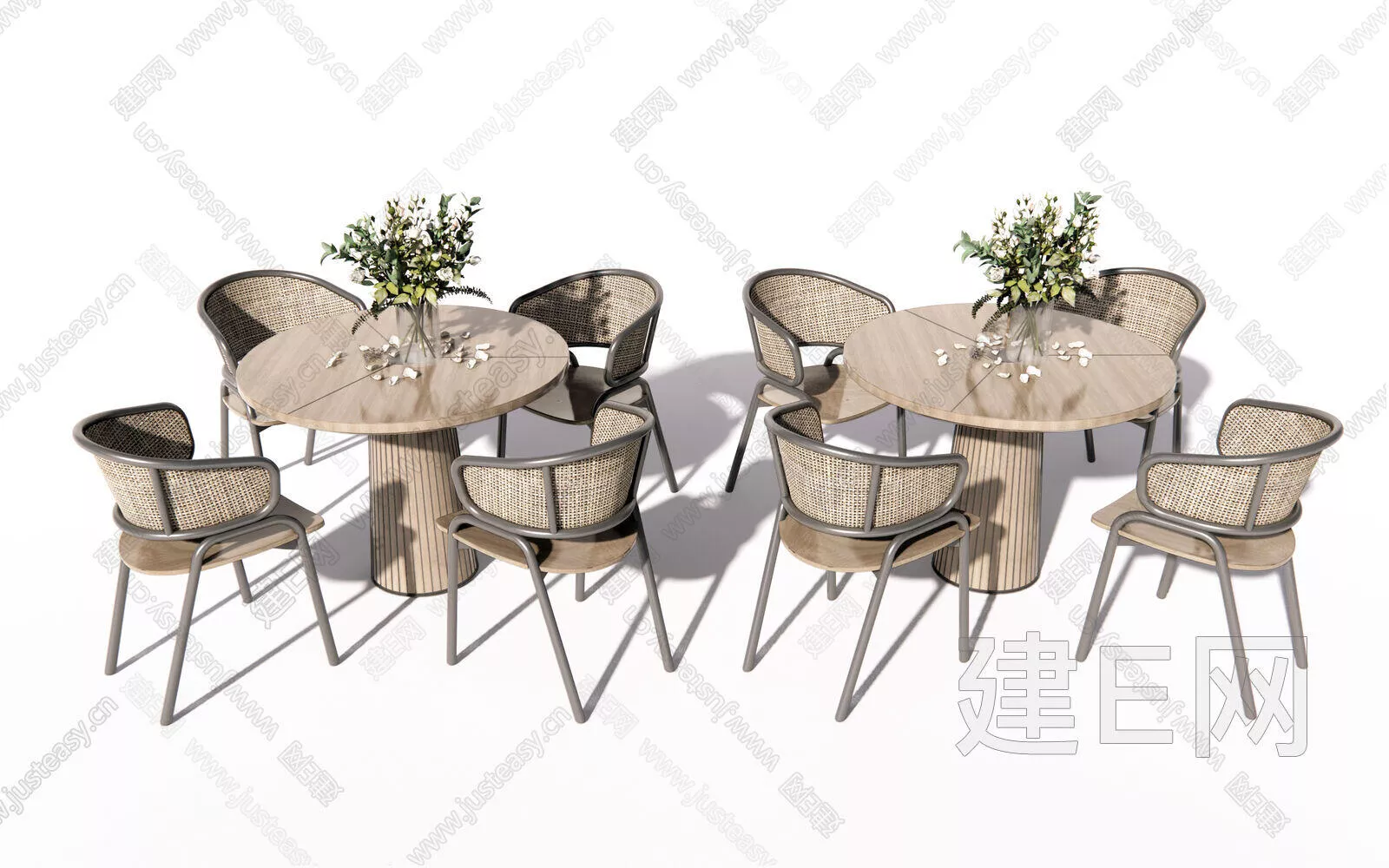 MODERN LEISURE TABLE SET - SKETCHUP 3D MODEL - ENSCAPE - 115557761