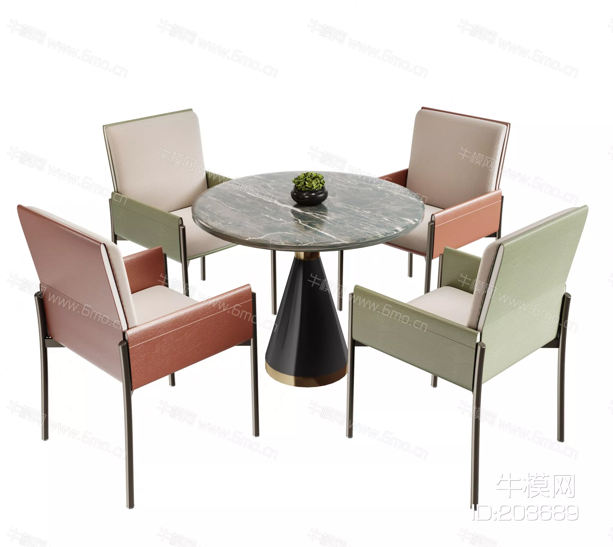 MODERN LEISURE TABLE SET - SKETCHUP 3D MODEL - ENSCAPE - 203689