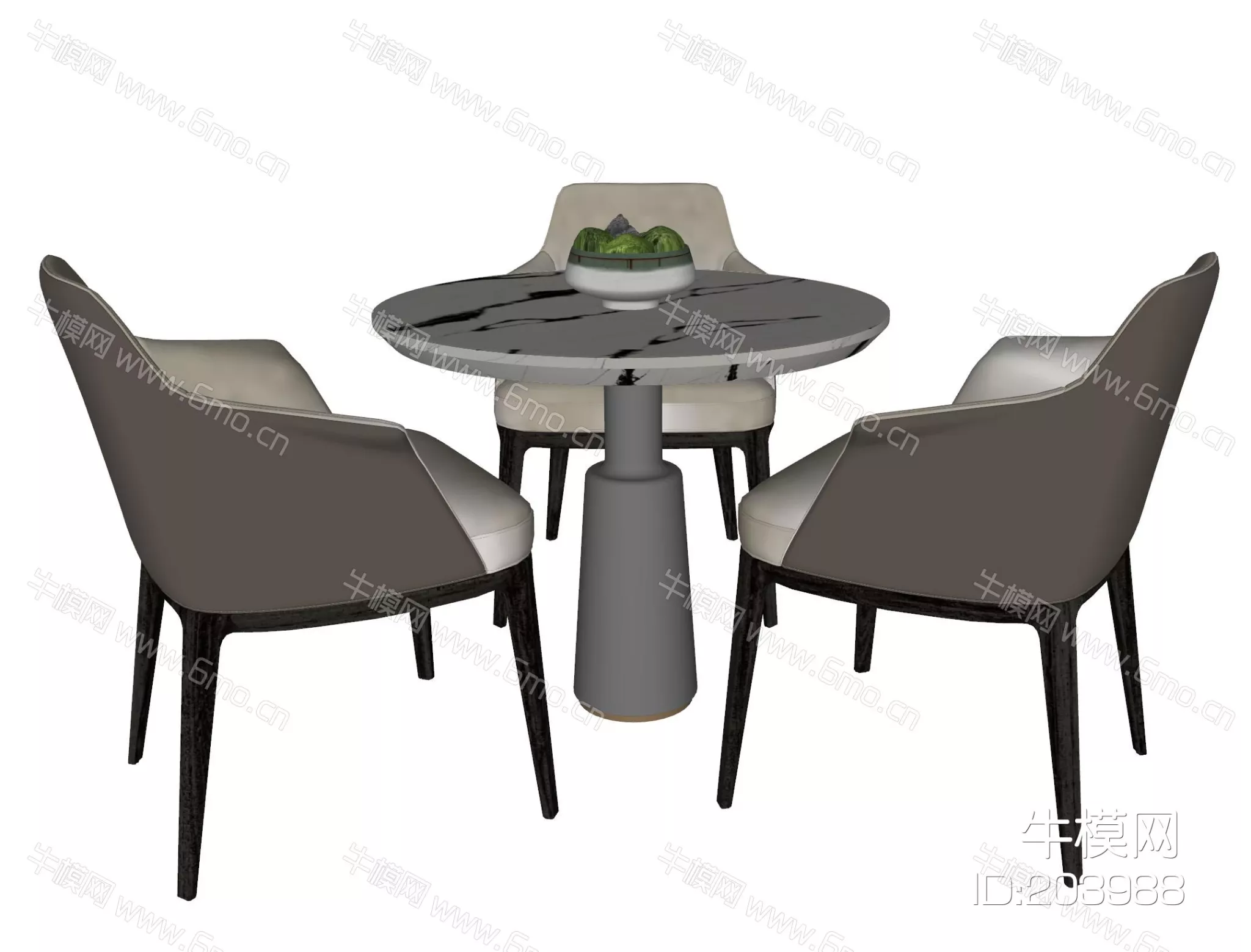 MODERN LEISURE TABLE SET - SKETCHUP 3D MODEL - ENSCAPE - 203988