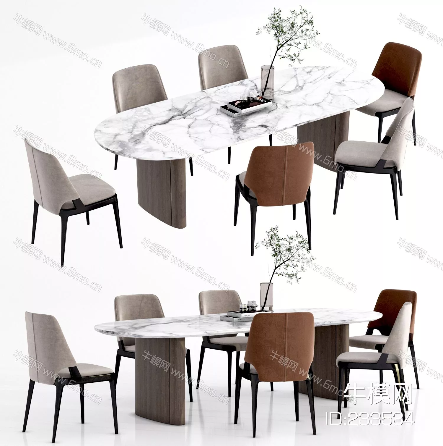 MODERN LEISURE TABLE SET - SKETCHUP 3D MODEL - VRAY - 233534