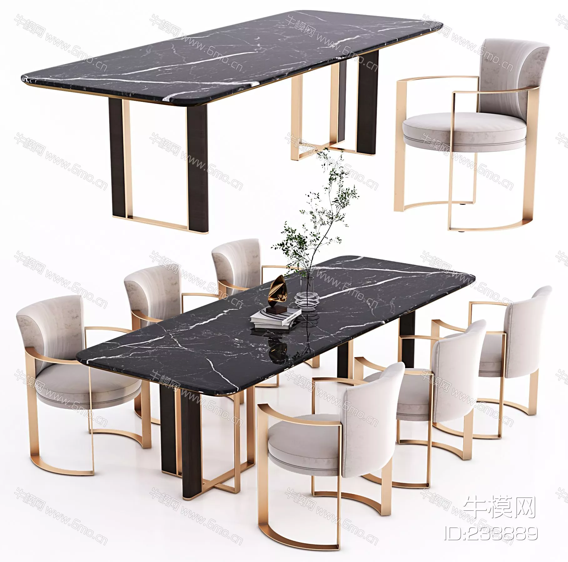 MODERN LEISURE TABLE SET - SKETCHUP 3D MODEL - VRAY - 233889