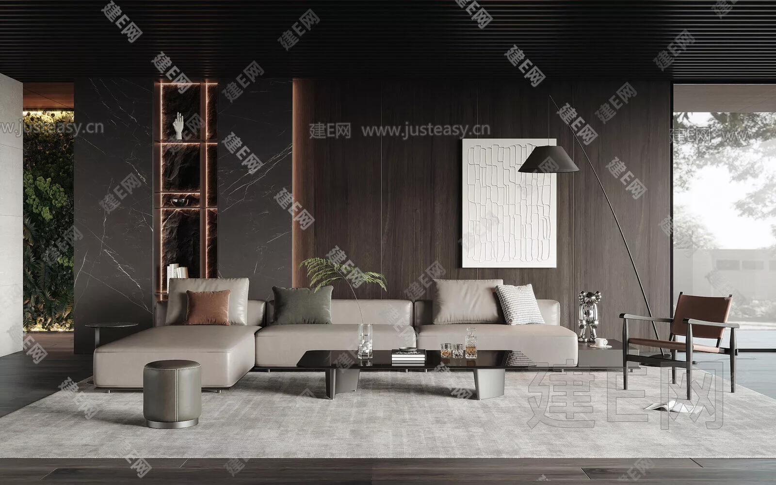 MODERN LIVING ROOM - SKETCHUP 3D SCENE - ENSCAPE - 101140058