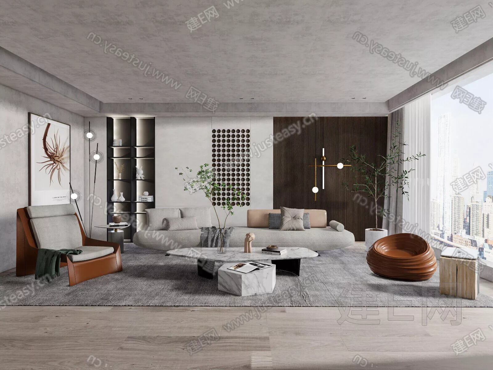 MODERN LIVING ROOM - SKETCHUP 3D SCENE - ENSCAPE - 101467570