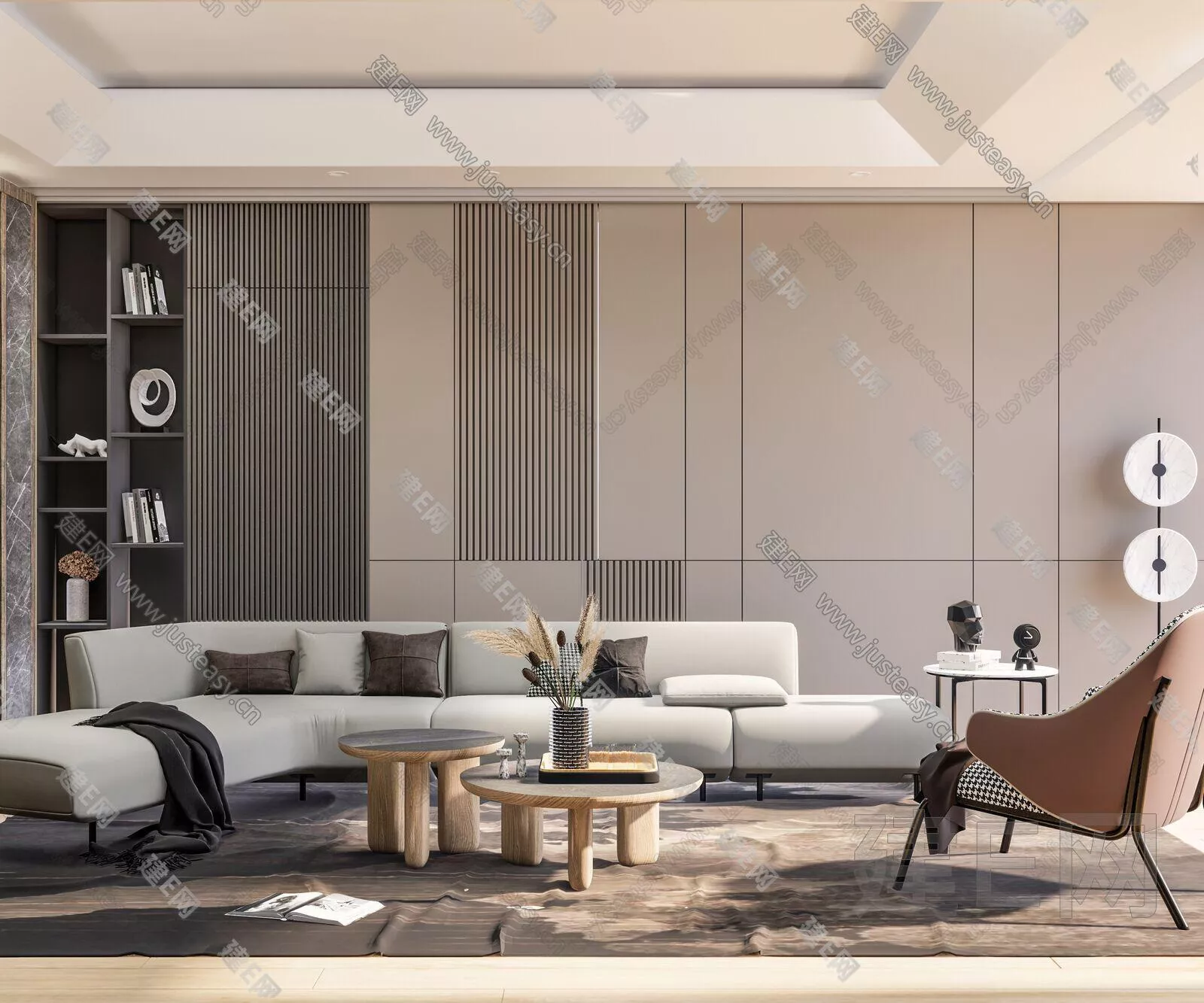 MODERN LIVING ROOM - SKETCHUP 3D SCENE - ENSCAPE - 106120648