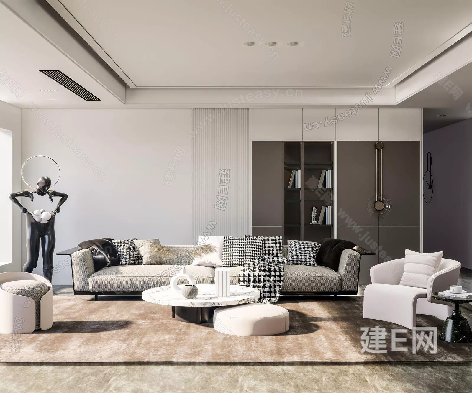 MODERN LIVING ROOM - SKETCHUP 3D SCENE - ENSCAPE - 106972500