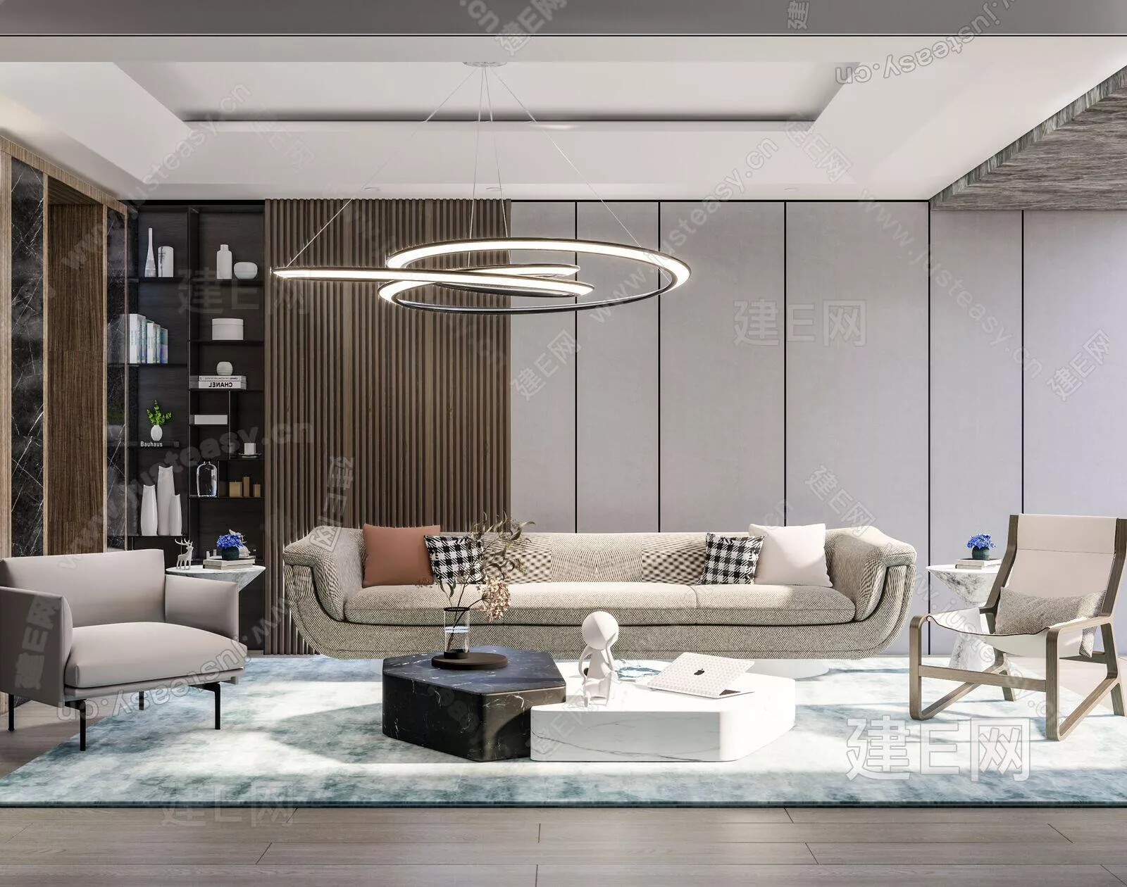 MODERN LIVING ROOM - SKETCHUP 3D SCENE - ENSCAPE - 106972532