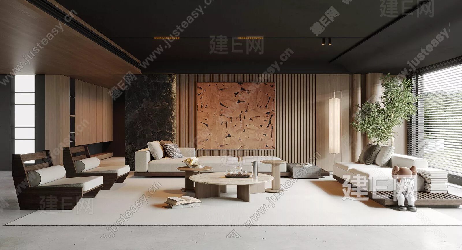 MODERN LIVING ROOM - SKETCHUP 3D SCENE - ENSCAPE - 109922649