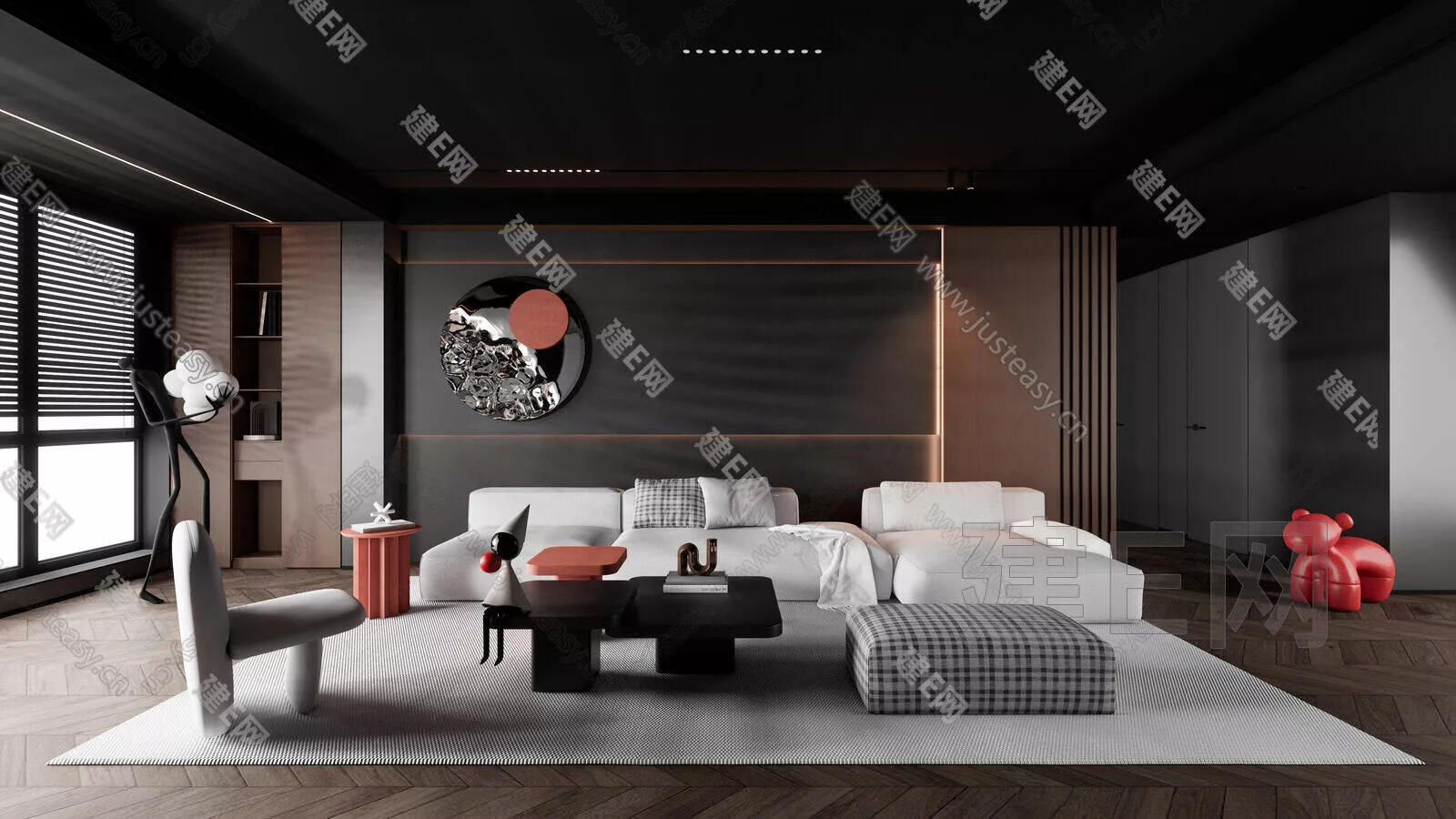 MODERN LIVING ROOM - SKETCHUP 3D SCENE - ENSCAPE - 111101861